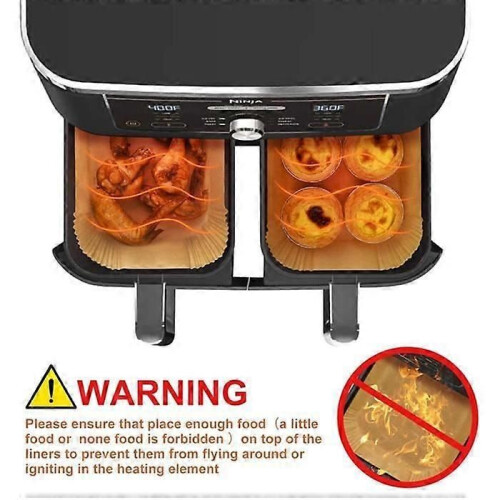 Ninja engångspappersfoder - 100 stycken - Non-stick - För Air Fryer - Lätt att använda 1
