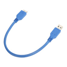 USB 3.0 USBA auf MicroB Datenkabel 0,3 m für externe Festplatten Blau