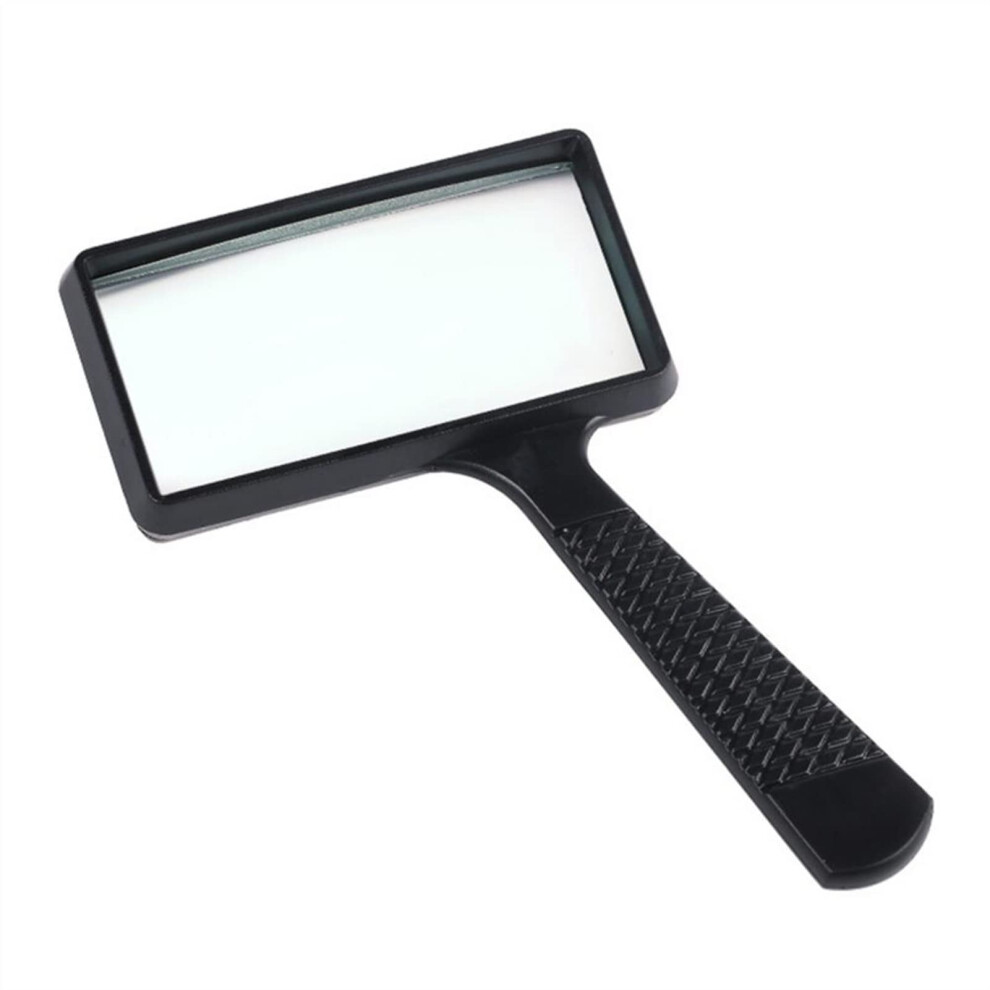 Magnifying Glass, Handheld Square Reading Magnifier, 3X Magnification, Lightweight Design, Clear Glass Lens, One Color