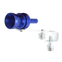 (M, Blue) Universal Turbo Sound Exhaust Muffler Pipe Whistle Car Tail Whistle Easy to Install Mini Size Turbo Sound Whistle Simulator