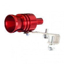 (L, Red) Universal Turbo Sound Exhaust Muffler Pipe Whistle Car Tail Whistle Easy to Install Mini Size Turbo Sound Whistle Simulator
