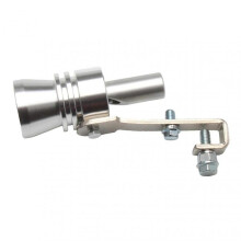 (XL, Silver) Universal Turbo Sound Exhaust Muffler Pipe Whistle Car Tail Whistle Easy to Install Mini Size Turbo Sound Whistle Simulator