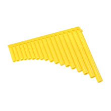 Pan Pipe 18 Tubes Yellow for Adults and Beginners, Professional Musical Instrument for Primary School Students