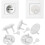 Kits de sécurité bébé et enfant - AMOUNE - Cache-prises électriques - Blanc - Transparent 3