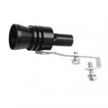 (XL, Black) Universal Turbo Sound Exhaust Muffler Pipe Whistle Car Tail Whistle Easy to Install Mini Size Turbo Sound Whistle Simulator