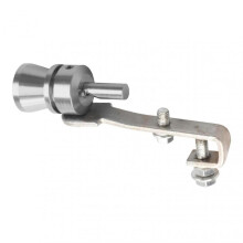 (M, Silver) Universal Turbo Sound Exhaust Muffler Pipe Whistle Car Tail Whistle Easy to Install Mini Size Turbo Sound Whistle Simulator