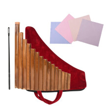Panflöte Erwachsene 15-Röhren Bambus Panflöte G-Tonart Linkshänder Musikinstrument Für Anfänger Und Studenten
