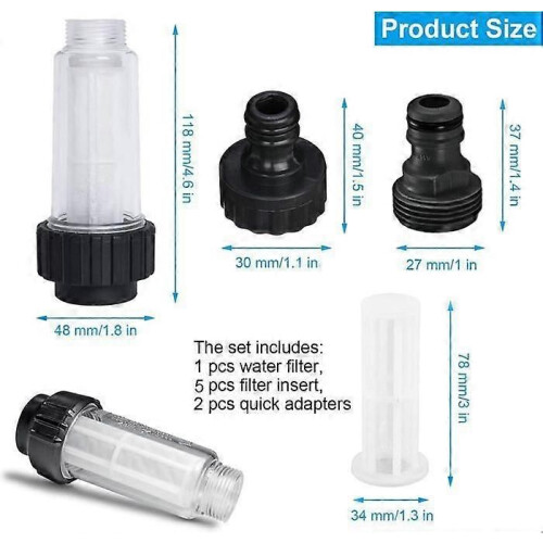 Water Filter - Unspecified - 8Pcs - Transparent - 3/4 inch - High Performance 1