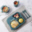 Green - Dinosaur Baby Tableware Set 6 Pcs Compartment Plate Complementary Food Bowl 2