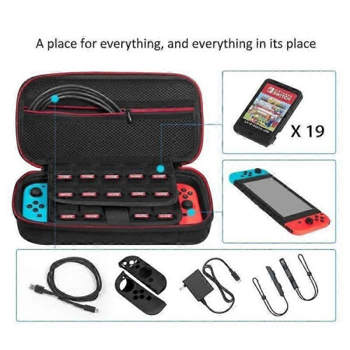 Étui Nintendo Switch OLED - Version améliorée Étui de transport rigide avec un espace de stockage plus 1