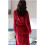 Women's Long Soft and Comfortable Flannel Bathrobe - Red 3 - One Size 2