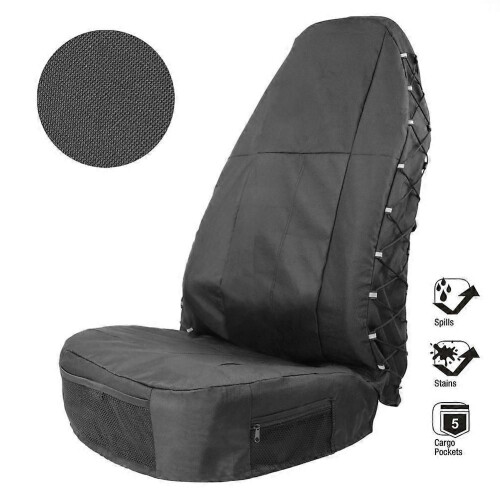 TIROL Car Front Seat Cover Protector w/Storage Pockets Auto Interior Accessories 2