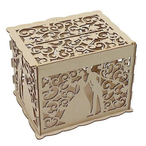 Hollow wooden box - JM - DIY - Customizable - Brown - Rectangular 2