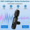 Wireless Lavalier Microphone, TOPESCT for iPhone/Android Phone/Laptop, USB C for Video Recording, Vlogging, 2