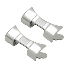(16mm, Silver) 2pcs Durability Smartwatch Bracelet Band Adapter Smarted Secure Watch Connector for Strap Replacement or Repair