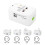 Travel Adapter - SKMEI - All in One - 2 USB Ports - White - Rectangular 2