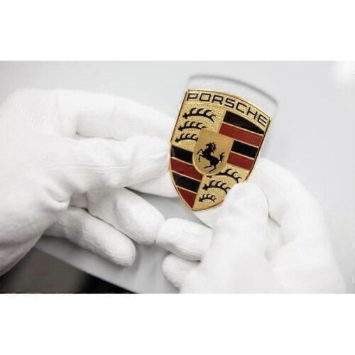 Emblem märke logotyp Porsche bilhuv metall 2