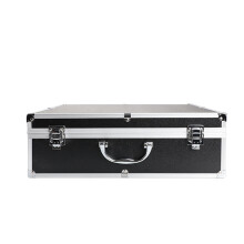 Hard Shell Storage Microphone Case for Portable Mixer Accessories, Shockproof, Black, Compact Design, Versatile Use
