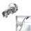 Shower suction cupChrome Metal Wall Mount Shower Head Bracket 5kg Max Load Bathroom Accessory 4