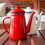 11L Hand Enameled Kettle - SODIAL - Red - 360 Degree Base - Keep Warm Function 3