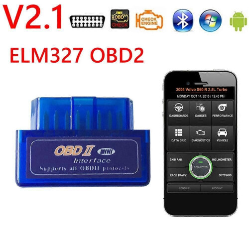 Mini Bluetooth ELM327 V2.1Auto OBD2 Scanner Diagnostic Auto Détecteur Lecteur de Code Outil pour Android/Symbian 1