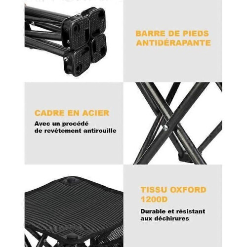 TABURETE PLEGABLE MINI KINGCAMP - Dim: 27 27 23 cm 2