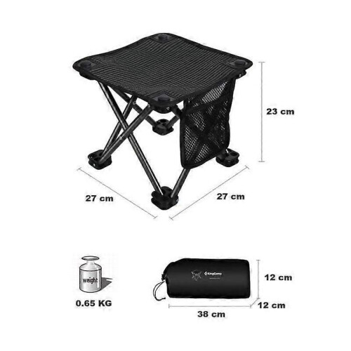 TABURETE PLEGABLE MINI KINGCAMP - Dim: 27 27 23 cm 1