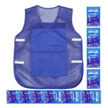 Cooling Vest for Women - Comfortable Ice Vest, Blue Polyester Cooling Clothing, Outdoor Use, Adjustable Size