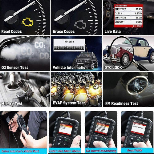 LAUNCH CR3001 X431 CR 3001 OBD2 Diagnostic Tools Support Full OBDII/EOBD Function Automotive Code Reader 2