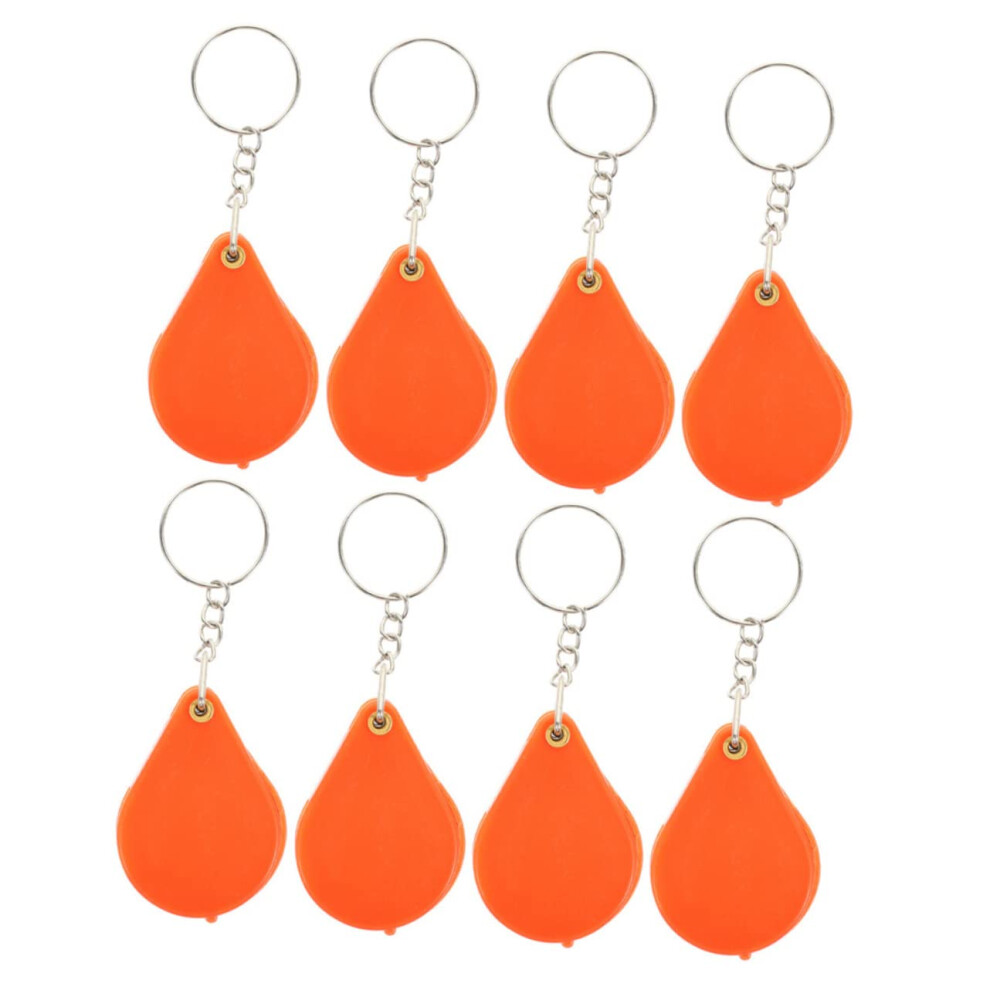 8-Piece Folding Magnifying Glass with Keyring Ergonomic Design for Seniors and Hobbyists Portable Lightweight Optics
