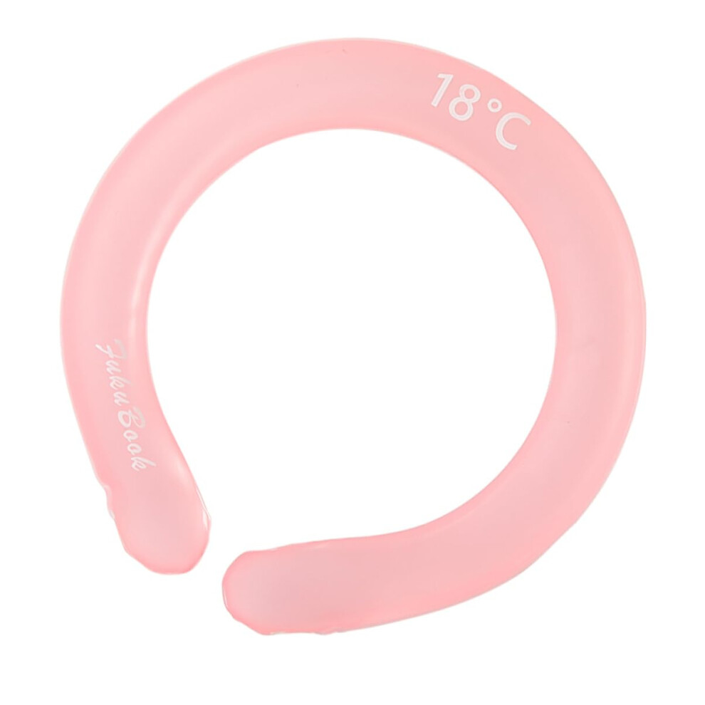 Ice Pad Floor Trampoline Cooling Tube, Reusable Neck Cushion, Pink Icy Breeze Ice Collar, Neck Heat Relief, Ice Crystal Mix