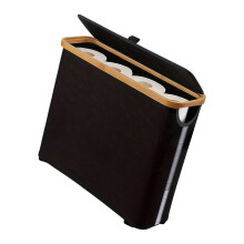 Stylish Organizer for 12 Rolls, Breathable Space-Saving Design in Grey or Black, Functional Storage Solution