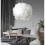 Lustre de plafond de luxe moderne avec boule de plumes blanches, lampe suspendue E27 2