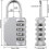 6 Pack 4 Digit Combination Padlocks - With Numerical Code - For External Key - With Hardened Shackle 3
