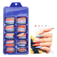 Bunte Vollabdeckungs-Nagelhülsen für künstliche Nägel, für Heim-Salon-Tool 01 – Maniküre-Stil