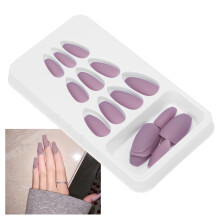 Nicht-toxische 24er Matte Fake Nägel Set F125 – Perfekt für jeden Anlass