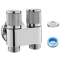 (silver) 1 Into 3 Out Angle Valve Bathroom Balcony Kitchen Stainless Steel Inlet Valve Fittings Valve Toilet Fittings Bathroom Fittings