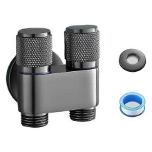 (grey) 1 Into 3 Out Angle Valve Bathroom Balcony Kitchen Stainless Steel Inlet Valve Fittings Valve Toilet Fittings Bathroom Fittings