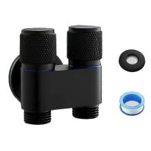 (black) 1 Into 3 Out Angle Valve Bathroom Balcony Kitchen Stainless Steel Inlet Valve Fittings Valve Toilet Fittings Bathroom Fittings