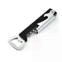 (Style D) Portable Easy Wine Opener Mini Stainless Steel Metal Corkscrew Bottle Corkscrew Double Hinged Outdoor Wine Opener Beer Opener