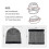 Ensemble bonnet et écharpe tricotés chauds pour homme, gris 3