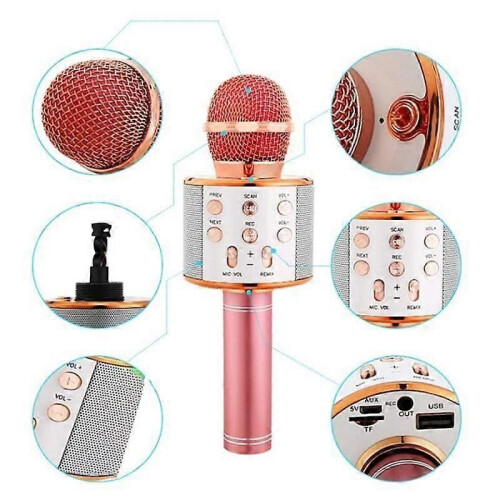 Microfono Karaoke Wireless Microfono Karaoke Bluetooth Portatile Compatibile con AndroidIOSPPCSmartphone 2