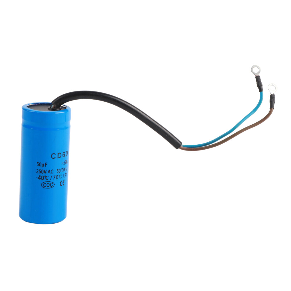 CD60 Run Capacitor with Wire Lead AC 50uF 50/60Hz