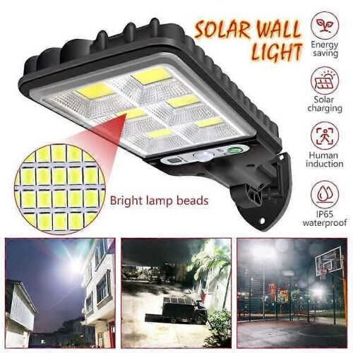2 Pack Solar Lights Outdoor LED Light with Motion Sensor with 3 Adjustable Modes Waterproof Powerful 2