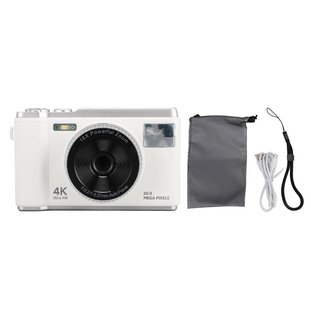 4K Digital Camera 50Mp 2.8Inch Screen Autofocus White 8320539580579