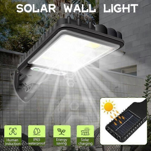 2 Pack Solar Lights Outdoor LED Light with Motion Sensor with 3 Adjustable Modes Waterproof Powerful 1