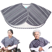 Warm Scarf 35 x 15 Double-Sided Plush Shoulder Scarf for Elderly Women Soft Comfortable Washable Winter Accessory Assorted Colors