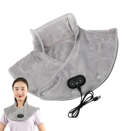 Electric Shoulder Support with Heating Pad and Massage Function – Adjustable 3-Speed Heated Shoulder Wrap with Auto Shut-Off