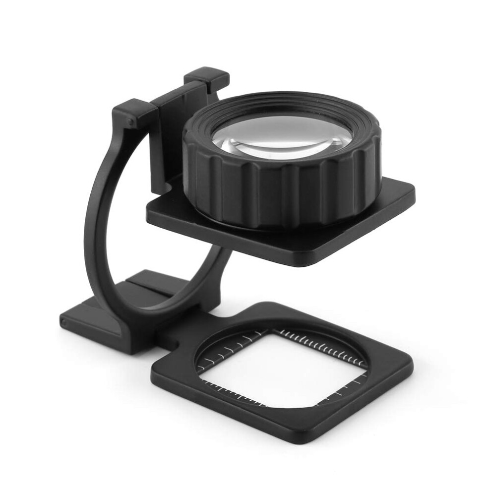 Foldable Magnifying Glass Stand Metal Frame for Close Inspections, Magnification, High Clarity, Portable and Stable