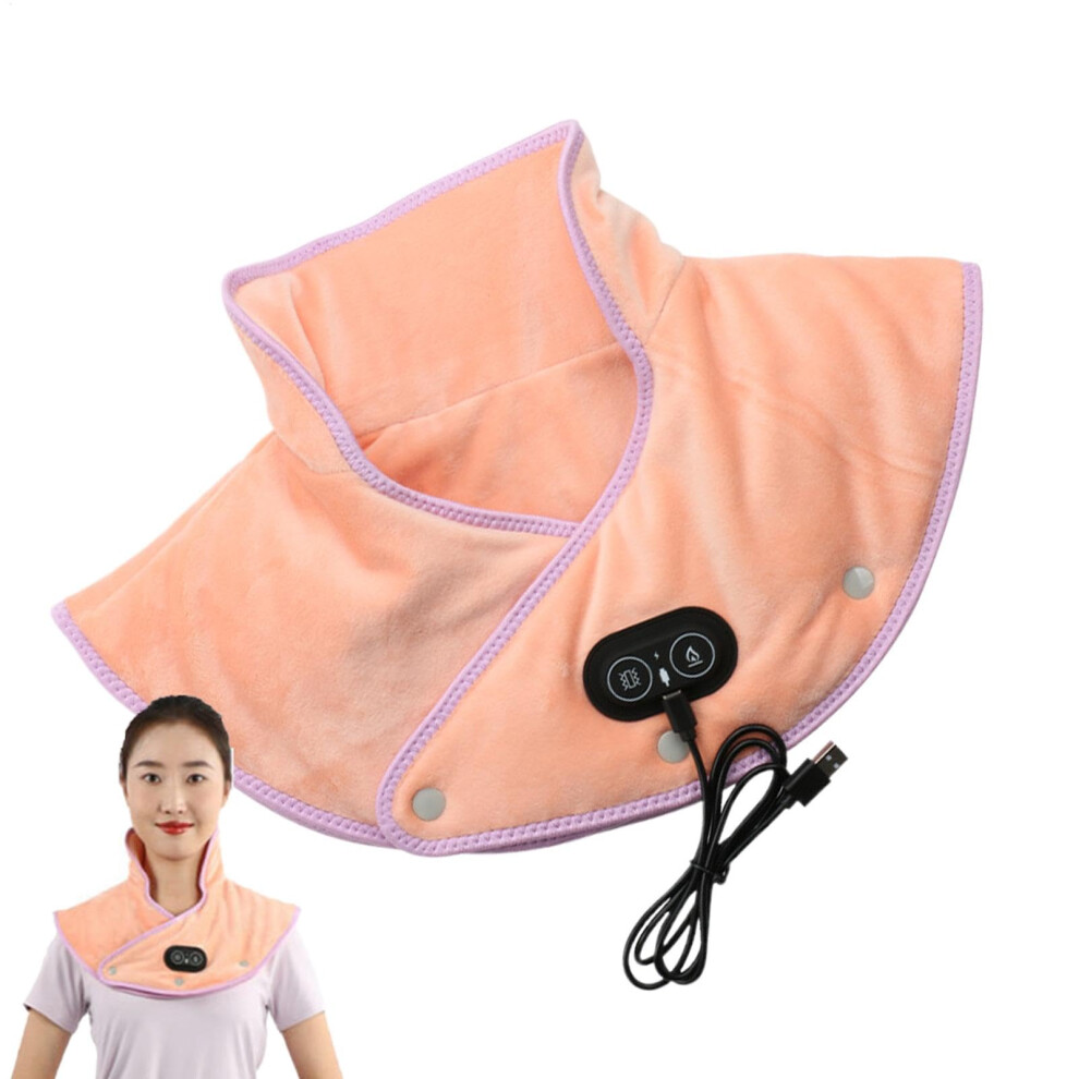 Shoulder Heating Pad with Massage | 3-Level Heating Wrap for Men and Women | Fast Heating with Auto Shut-Off Function in Rose